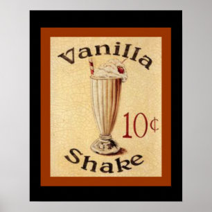 Vanilla Shake Ad Poster 16 x 20