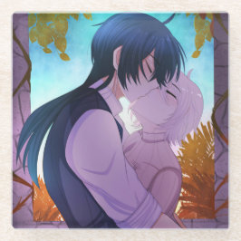Vanitas e Jeanne Coaster Linhas Borrosas Beijo