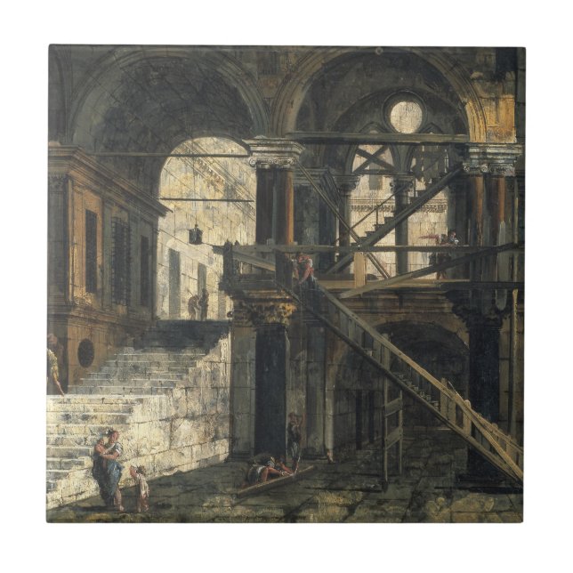 Vão das escadas em uma casa do renascimento, (Frente)