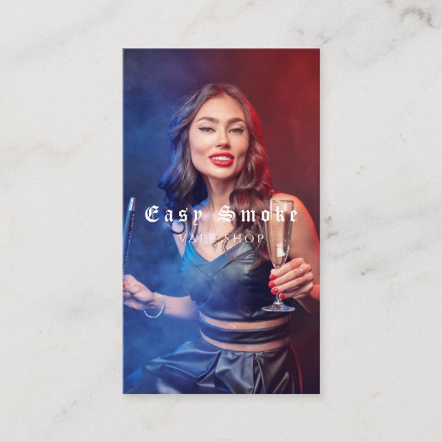 Vape Compre Smoke Black Cartão de visita (Frente)