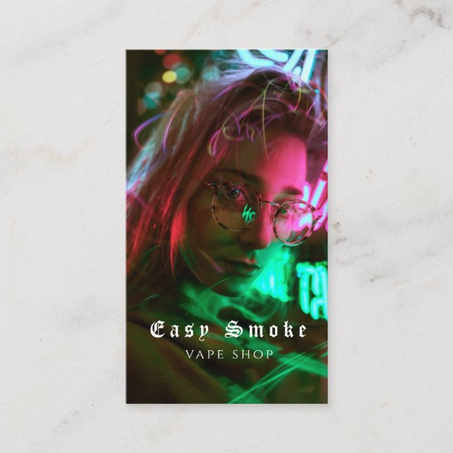 Vape Compre Smoke Black Cartão de visita (Frente)