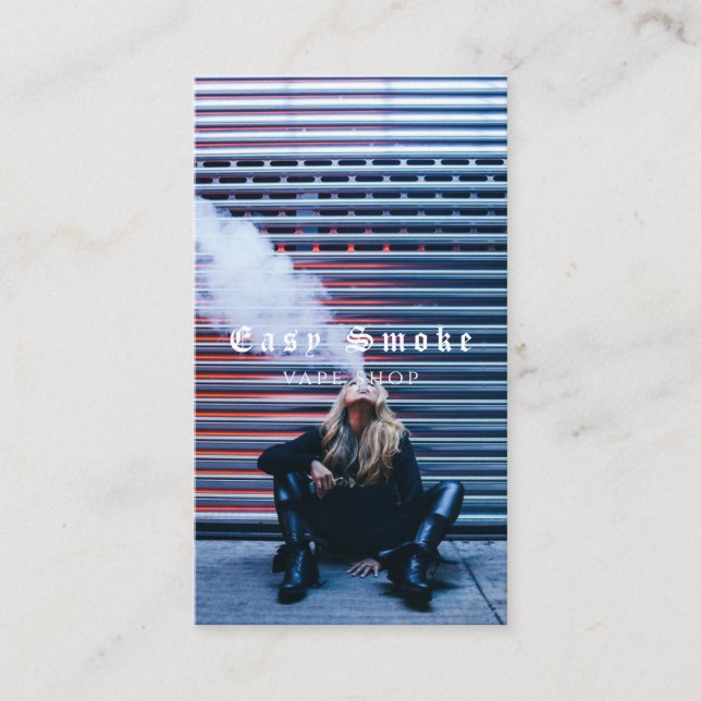 Vape Compre Smoke Black Cartão de visita (Frente)