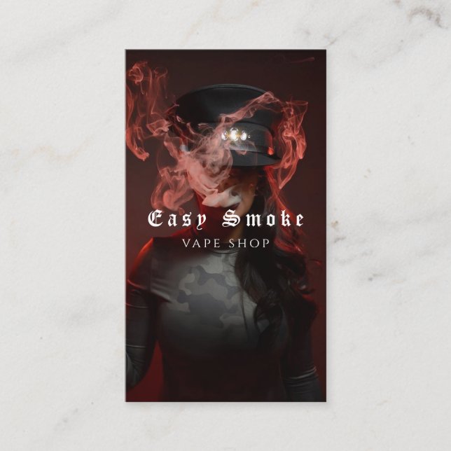 Vape Compre Smoke Black Cartão de visita (Frente)