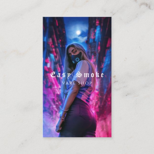 Vape Compre Smoke Black Cartão de visita (Frente)