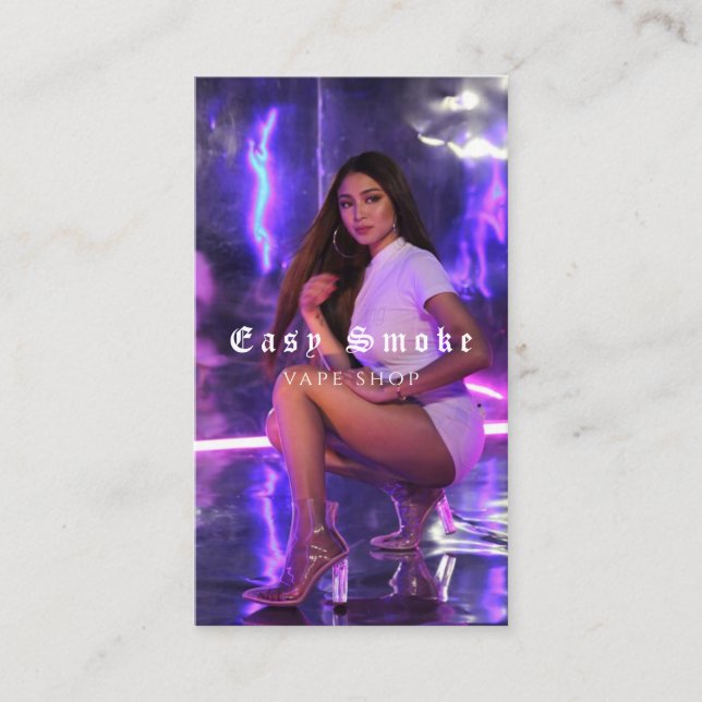 Vape Compre Smoke Black Cartão de visita (Frente)