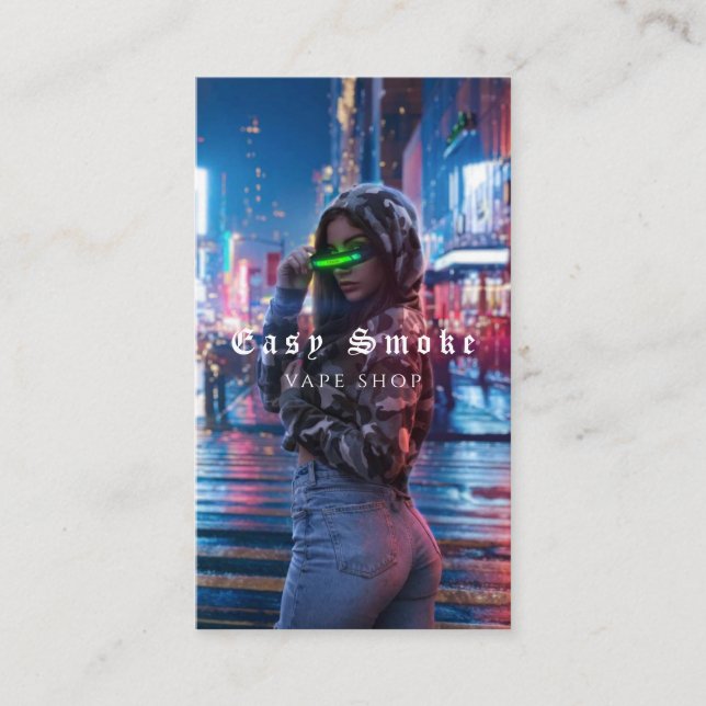 Vape Compre Smoke Black Cartão de visita (Frente)