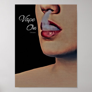 Vape Fumante De Mulher Em Poster