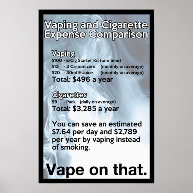 Vape nessa Poster de informação (Frente)