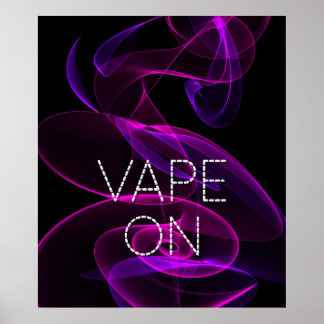 Vape No Impressão De Poster De Fumaça Rosa Escuro