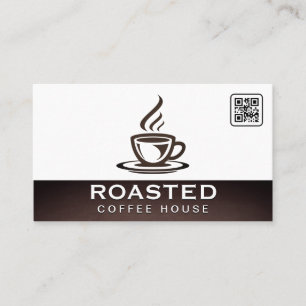 Vapor De Café Código QR Cartão de visita