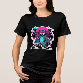 Vaporwave Guaxinim Estética Retro dos Anos 80