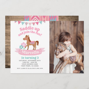 Vaqueira, convite do aniversário do cavalo com