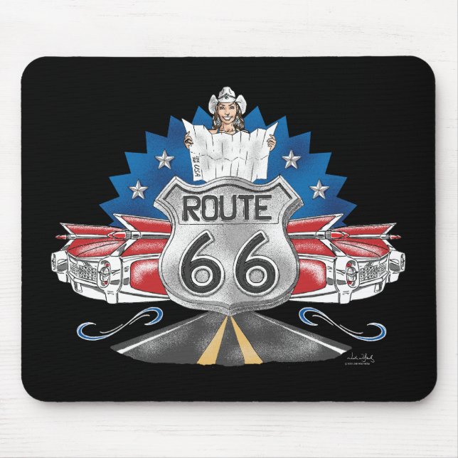 Vaqueira Mousepad da rota 66 (Frente)