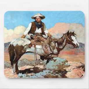 Vaqueiro Mousepad da lei e da ordem