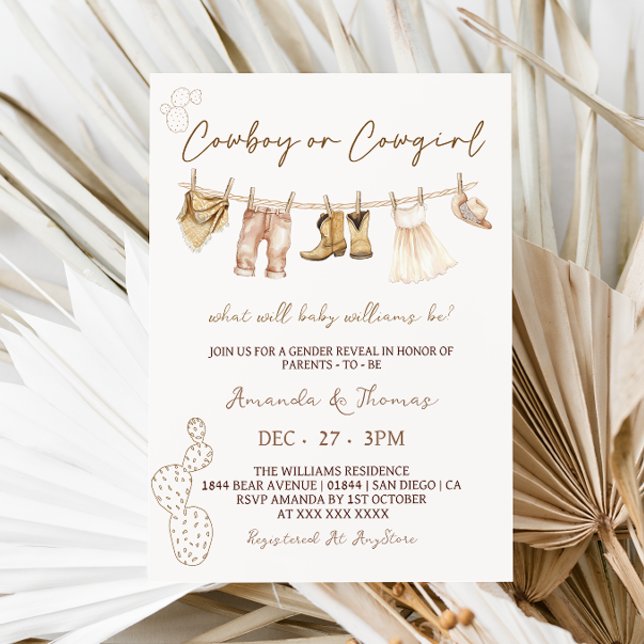 Vaqueiro ou vaqueira ocidental - Convite (Criador carregado)