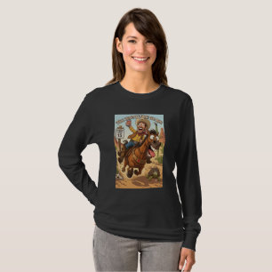 Vaqueiro Selvagem e Camisa Manga Longa de Cavalo