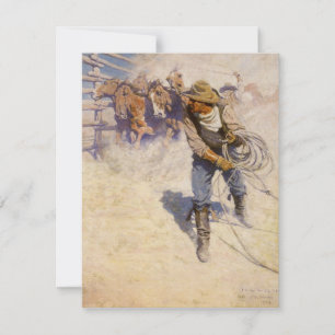 Vaqueiros ocidentais do vintage, na cerca por NC