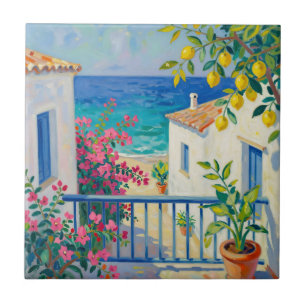 Varanda Mediterrânea Limão Bougainvillea Vista par