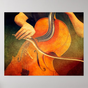 Variação Gypsy Jazz - Surreal Cello Poster