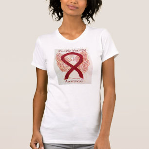 Várias Camisas de Anjo de Fita de Sensibilizaçã