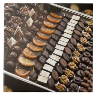 Variedade de Pralines Artisanal do chocolate