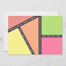 Vários Cartões de agradecimentos de idiomas