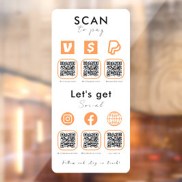 Varredura de código multi QR para pagar a conexão