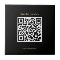 Varredura para o Código QR Elegante do Menu Azulej