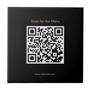 Varredura para o Código QR Elegante do Menu Azulej