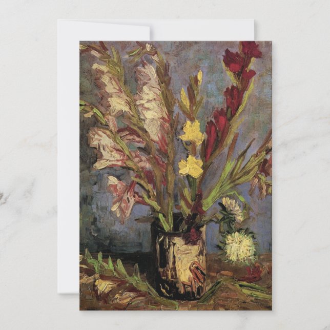 Vase com Gladioli por Vincent van Gogh (Frente)