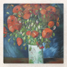 Vase com papagaios vermelhos na Praça Vincent van 