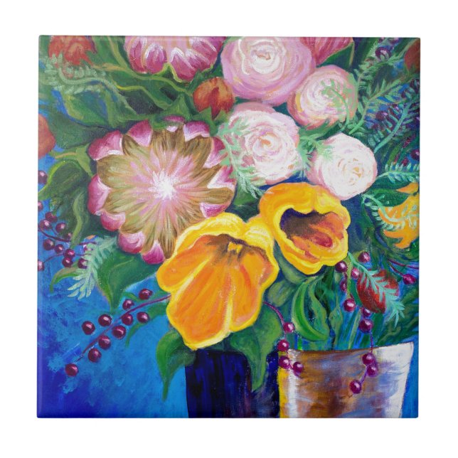 Vase das Flores - Proteínas, Tulipas e Rosas (Frente)