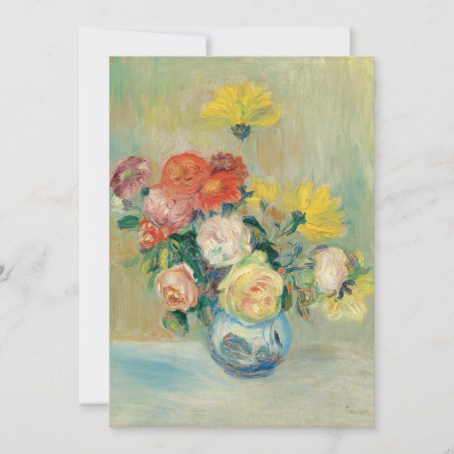 Vase de Rosas e Dahlias | Renoir (Frente)
