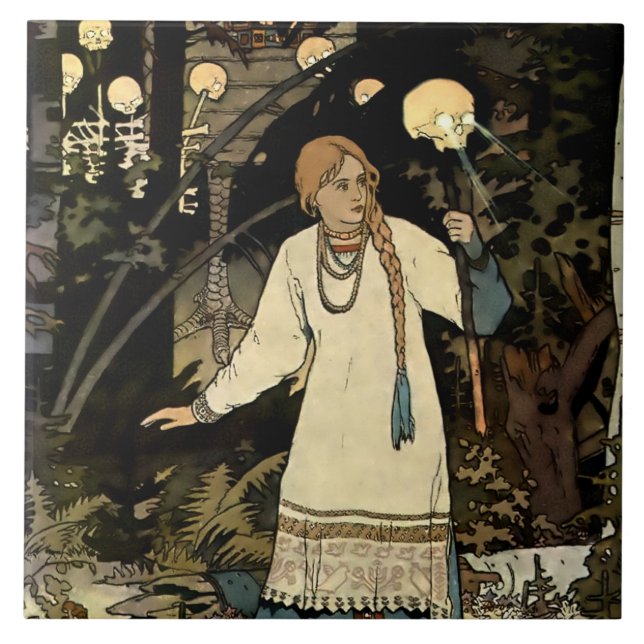 Vasilia a Bela por Ivan Bilibin (Frente)