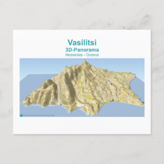 Vasilitsi - Mapa 3D-Panorama - Cartão postal