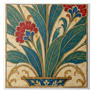 Vaso Azul Otomano Arte Floral Botânico