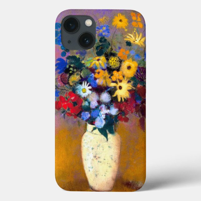 Vaso Branco com Flores Odilon Redon (Verso)