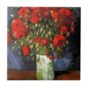 Vaso com Papoulas Vermelhas Vincent van Gogh