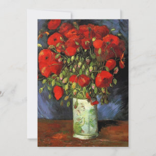 Vaso com Papoulas Vermelhas Vincent van Gogh.