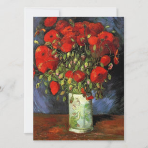 Vaso com Papoulas Vermelhas Vincent van Gogh.