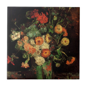 Vaso com Zinnias e Gerânios, Vincent van Gogh