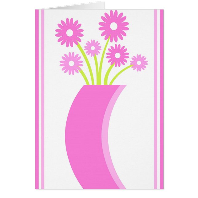 Vaso cor-de-rosa - cartão (Frente)