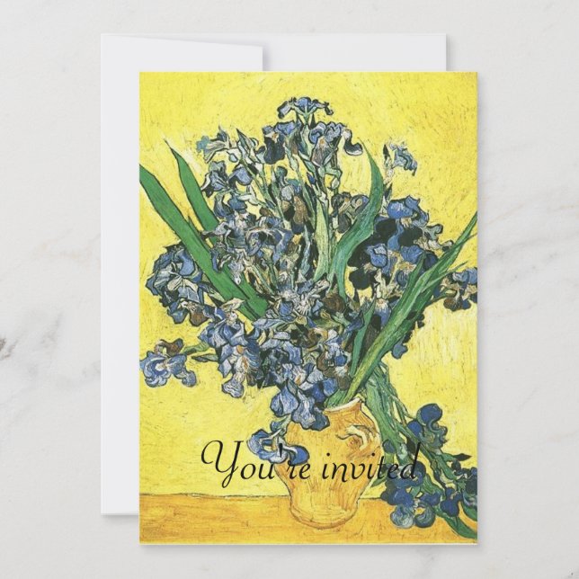 Vaso de Convite com Íris de Vincent van Gogh. (Frente)