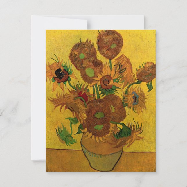 Vaso de Natureza-Morta com 15 Girassóis Vincent va (Frente)