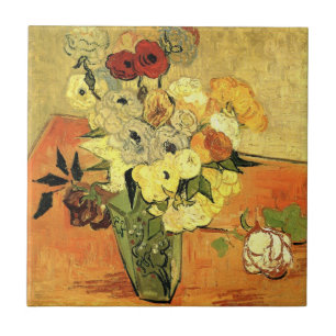 Vaso Japonês, Rosas, Anêmonas por Vincent van Gogh