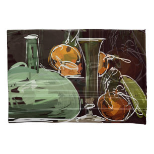 Vaso Verde Fruta expressionista