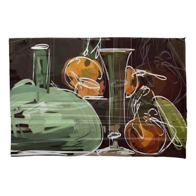 Vaso Verde Fruta expressionista (Frente)