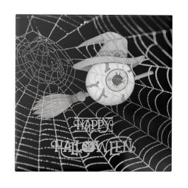 Vassoura-de-bruxa do Halloween, olho assustador, t