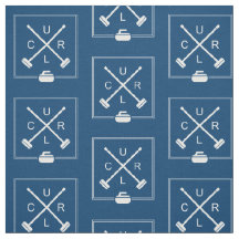 Vassouras cruzadas que ondulam o tecido - azul e