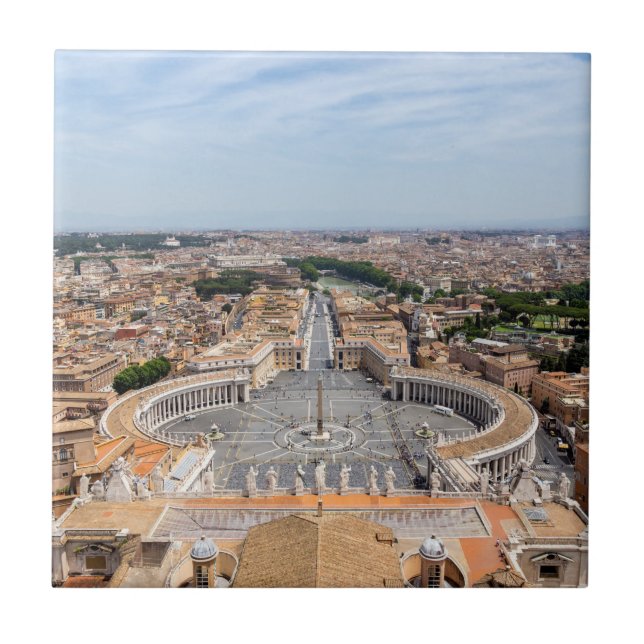 Vaticano, Itália: Vista aérea da Praça de São Pedr (Frente)